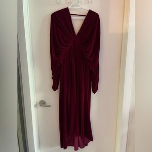 ASOS maroon velvet dress, size 4